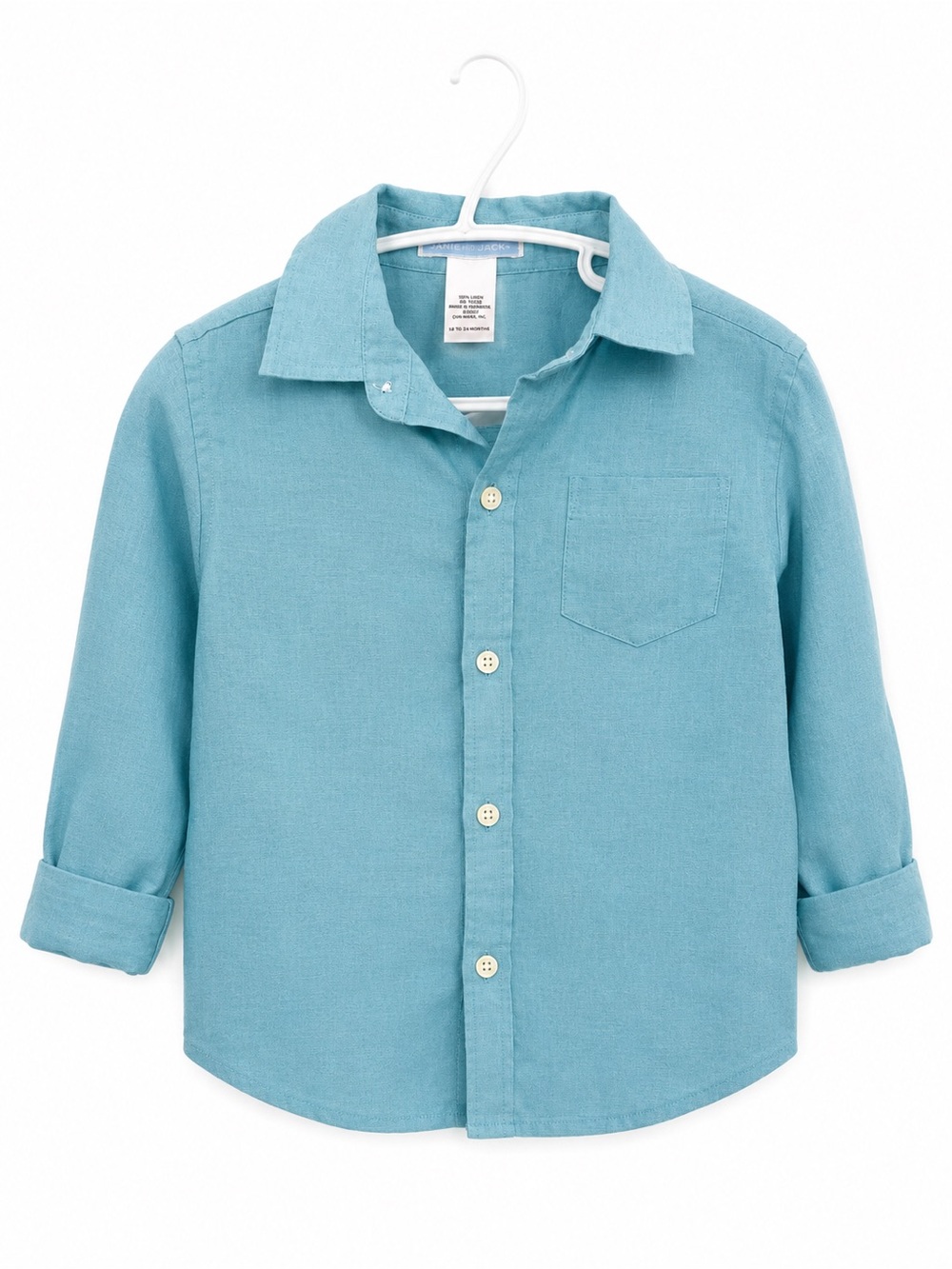 Janie and Jack Turquoise Button-Down Shirt